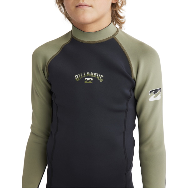 2026 Billabong Junior 1/1mm Absolute Natural Jacket 24CW191508 - Military